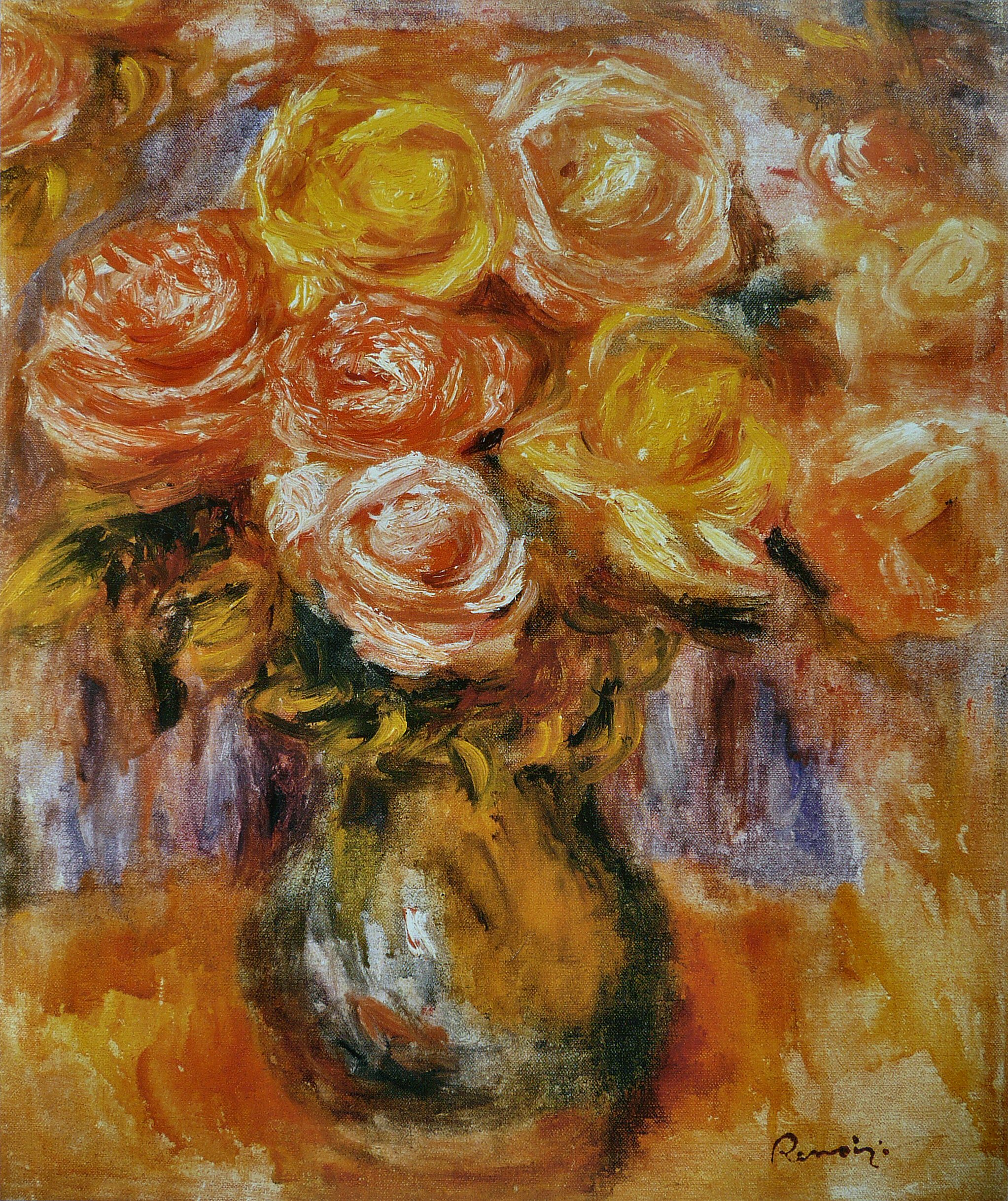 Pierre-Auguste Renoir - Vase de roses