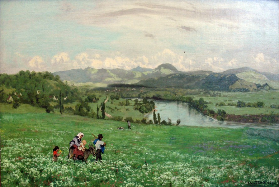 1873 Thoma Der Rhein bei Saeckingen anagoria