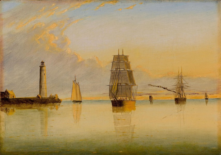 1879 Morning Off Boston Light byClementDrew