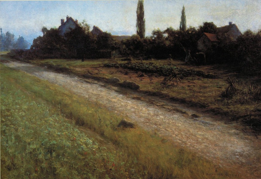 'Village by Road' by D. Howard Hitchcock, 1893