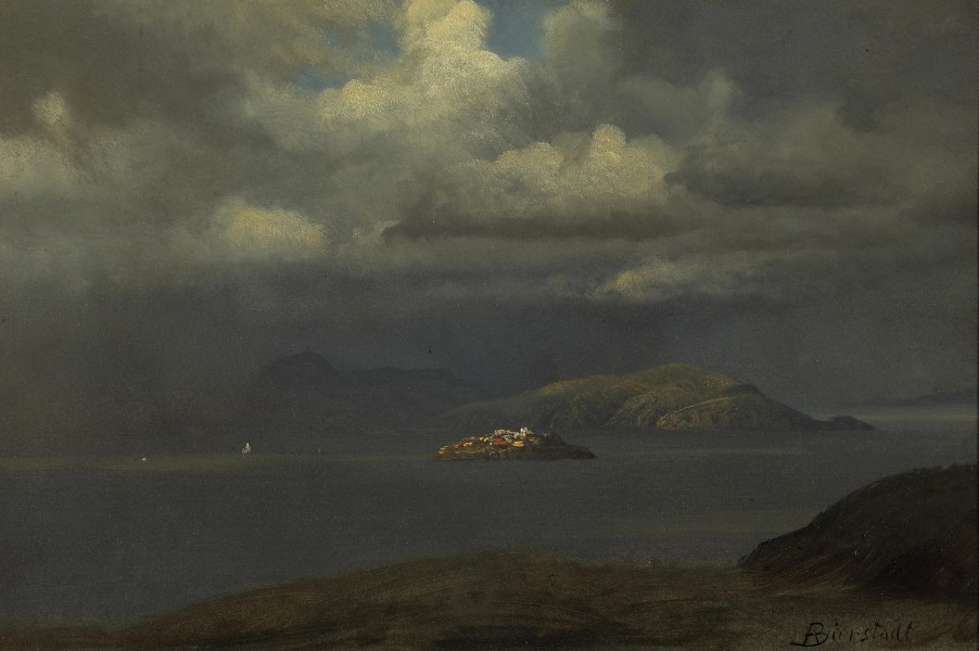 Albert Bierstadt - Alcatraz, San Francisco Bay (1875)