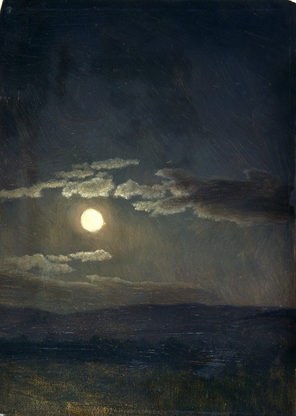 Albert Bierstadt - Cloud Study, Moonlight