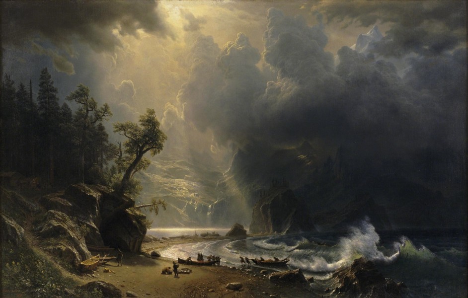 Albert Bierstadt - Puged sound of the Pacific coast (1870)
