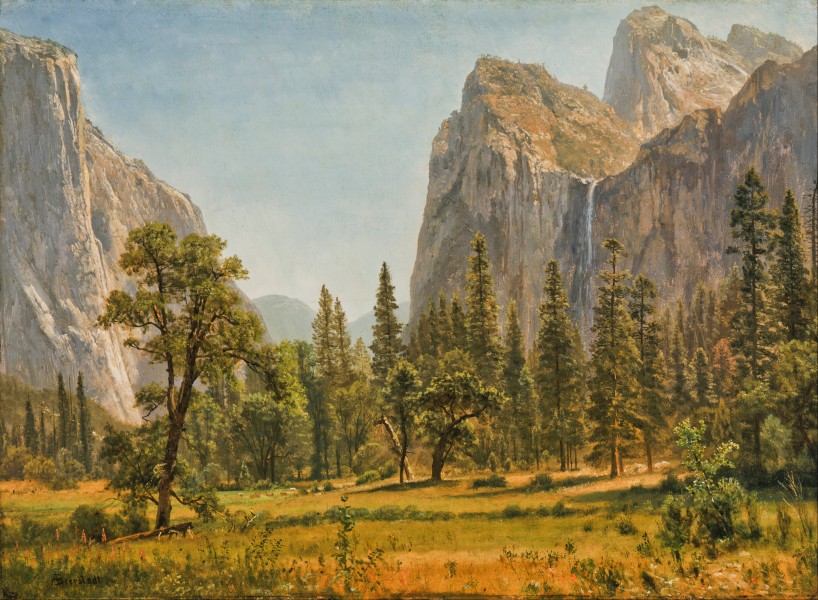 Albert Bierstadt - Bridal Veil Falls, Yosemite Valley, California - Google Art Project