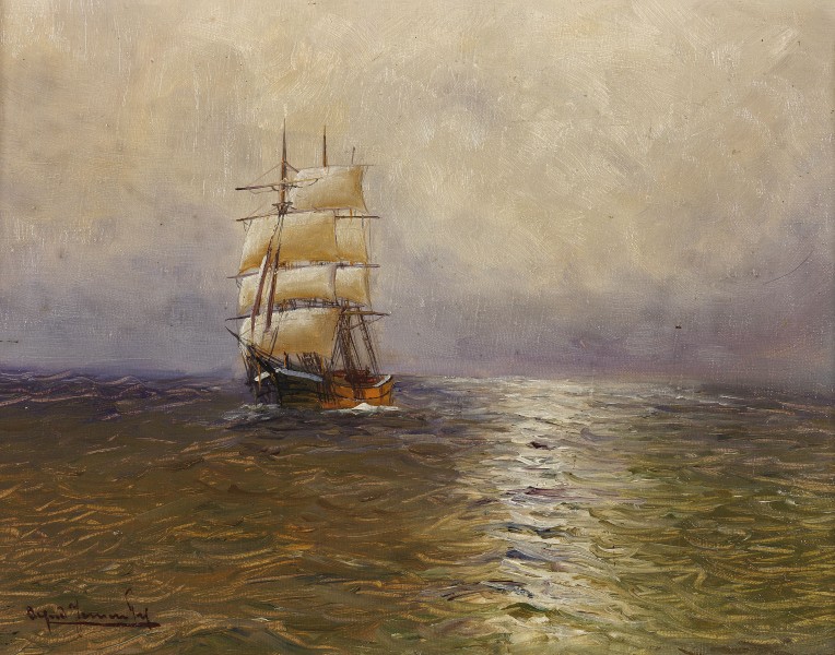 Alfred Jensen - Bark auf See (ca.1920)