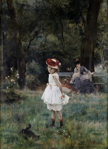 Alfred Stevens La Fillette aux canards 1881