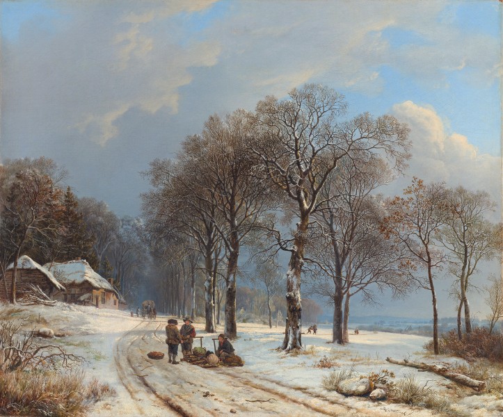Barend Cornelis Koekoek, Winter Landscape, 1835-1838.