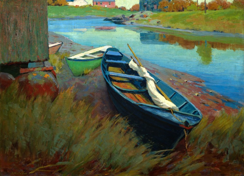 Boats at Rest by Arthur Wesley Dow c1895