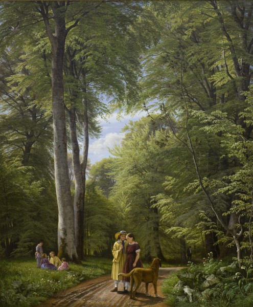 Bokskog, målning av P C Skovgaard (1817-1875)