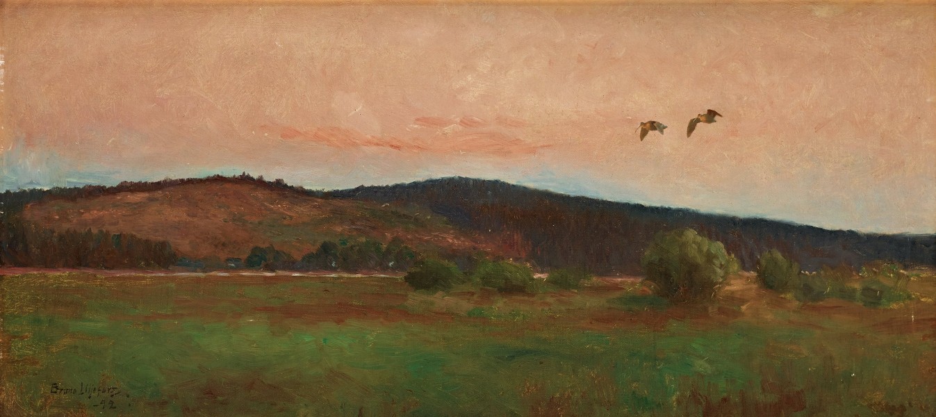 Bruno Liljefors - Flygande morkullor 1892