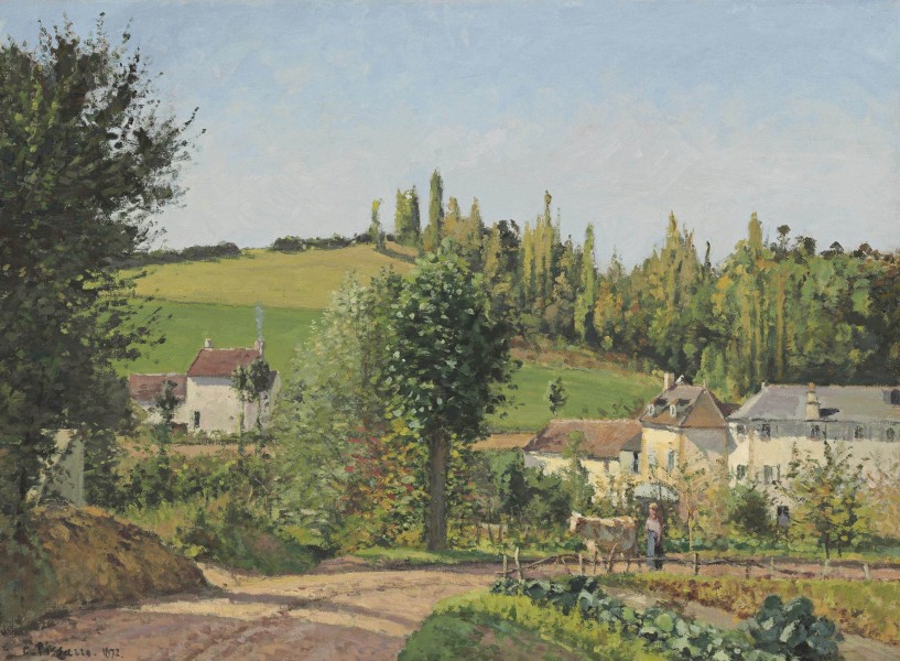 Camille Pissarro - Hameau aux environs de Pontoise (1872)