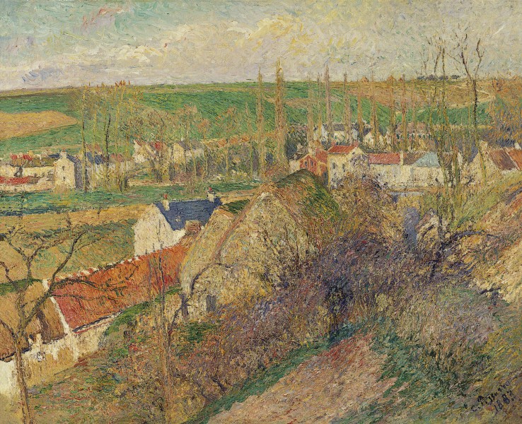 Camille Pissarro - Vue sur le village d'Osny (1883)