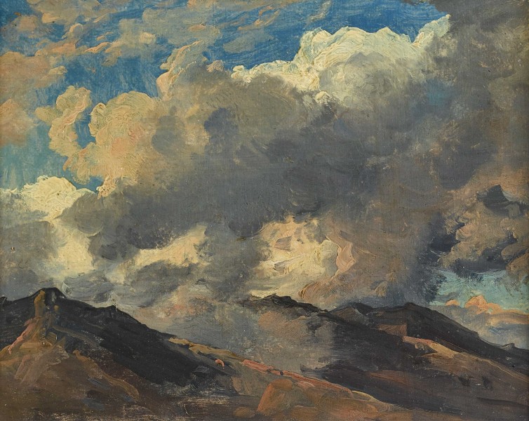 Carl Gustav Carus - Berggipfel in Wolken