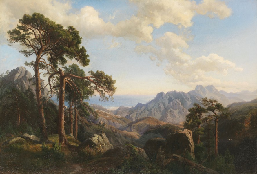 Carl Hummel Aussicht vom Col de Sorba 1871
