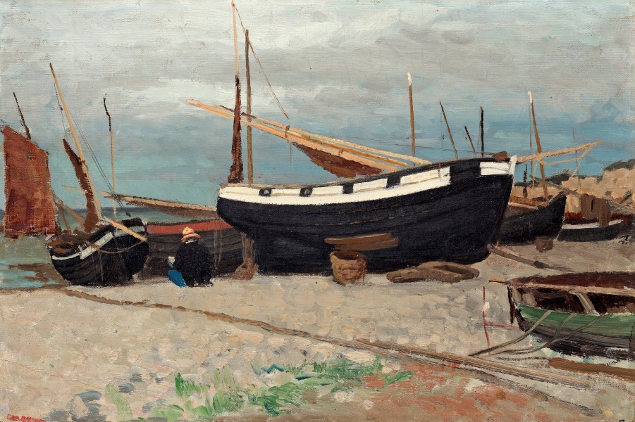 Carl Skånberg - Båtar på stranden, Nordfrankrike