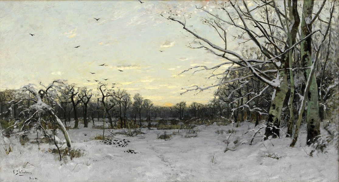 Carl Skånberg - Vinterlandskap i skymning (1880)