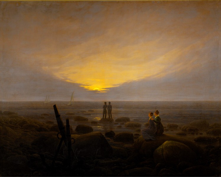 Caspar David Friedrich - Mondaufgang über dem Meer (1821)