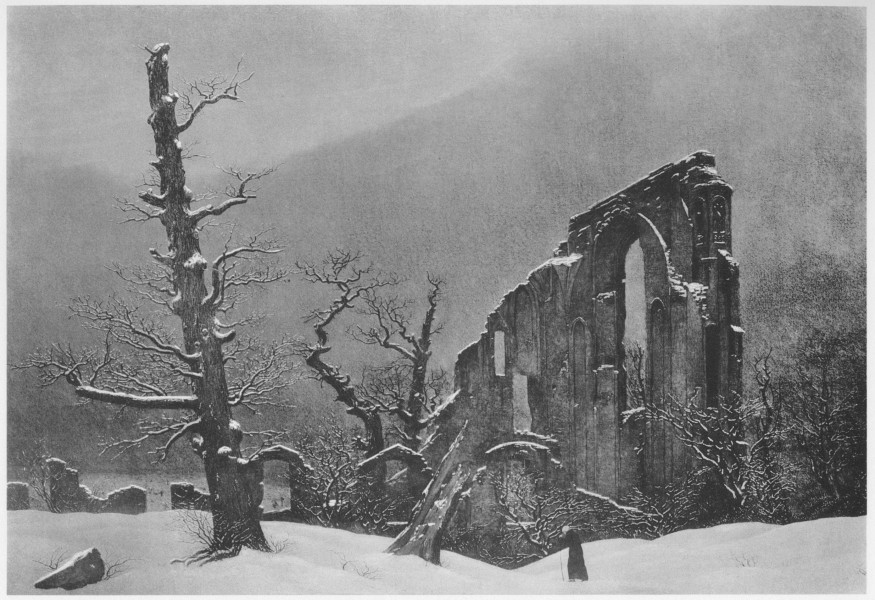 Caspar David Friedrich Winterlandschaft mit der Ruine des Klosters Eldena