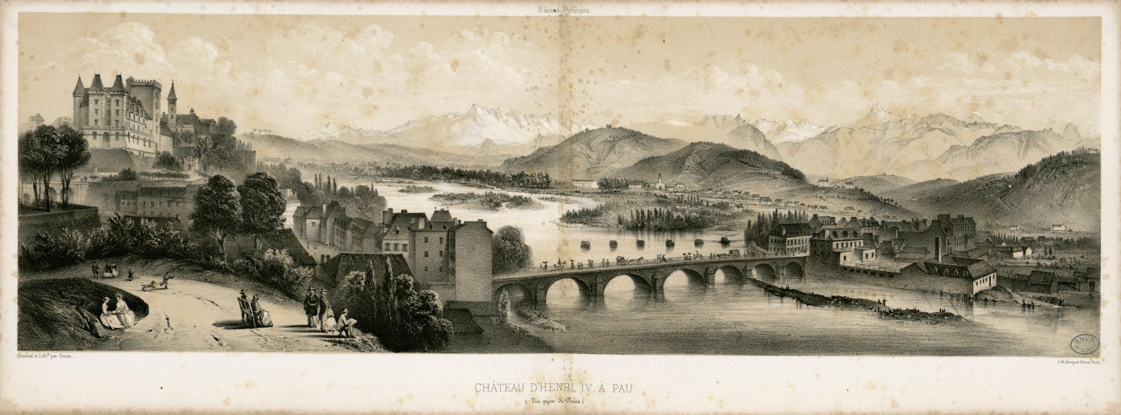Château d'Henri IV, à Pau (Vue prise du Parc) (Basses-Pyrénées) - Fonds Ancely - B315556101 A GORSE 1 020