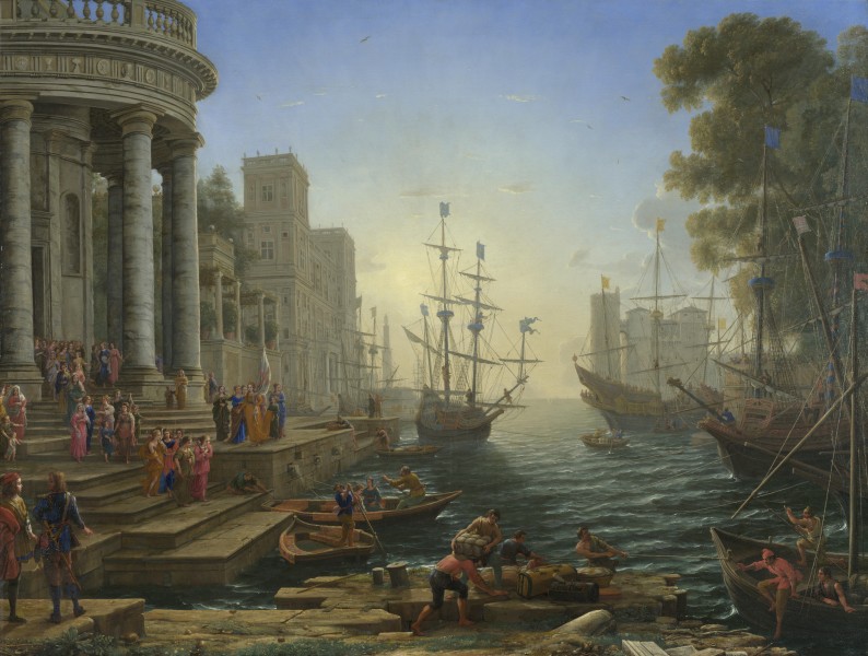 Claude Lorrain - Seaport with the Embarkation of Saint Ursula