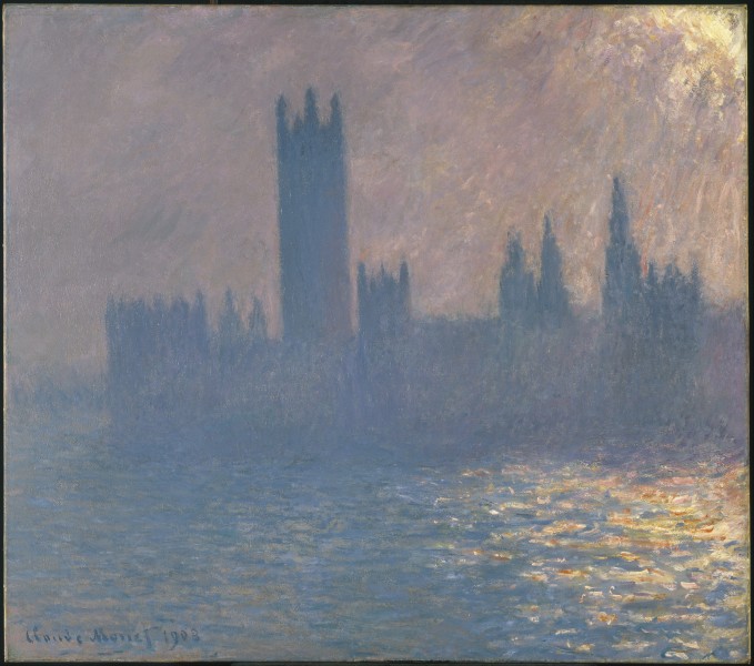 Claude Monet - Houses of Parliament, Sunlight Effect (Le Parlement, effet de soleil) - Google Art Project
