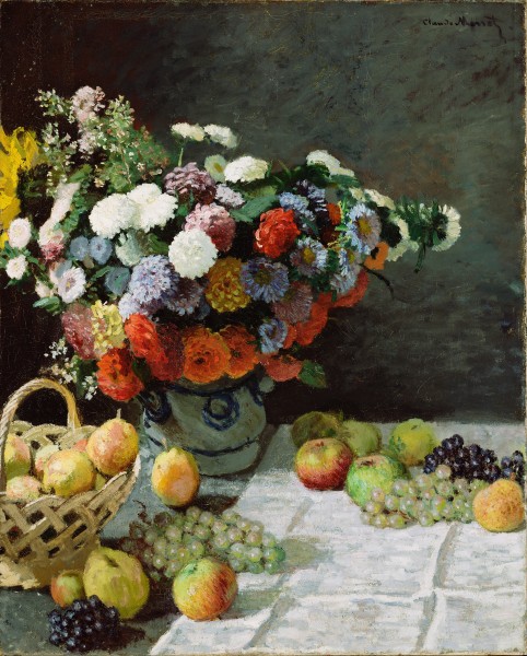Claude Monet (French - Still Life with Flowers and Fruit - Google Art Project