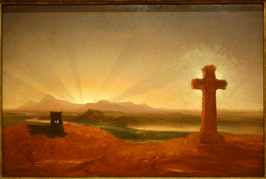 Cross at Sunset, by Thomas Cole, c. 1848 AD, oil on canvas - Museo Nacional Centro de Arte Reina Sofía - DSC08676