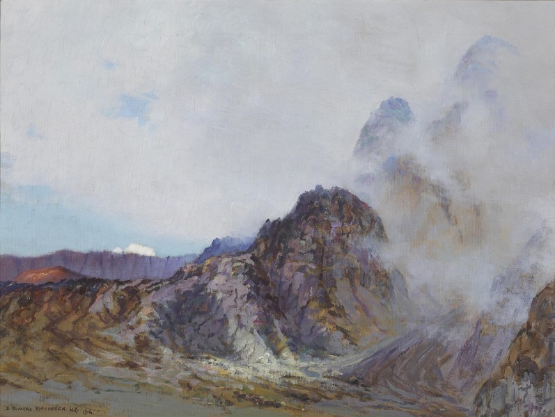 D. Howard Hitchcock - Haleakala, rim of the crater at sunrise, 1916