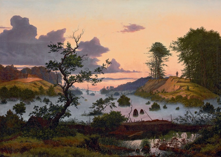 Eduard von Buchan - Sonnenaufgang über einer nordischen Landschaft