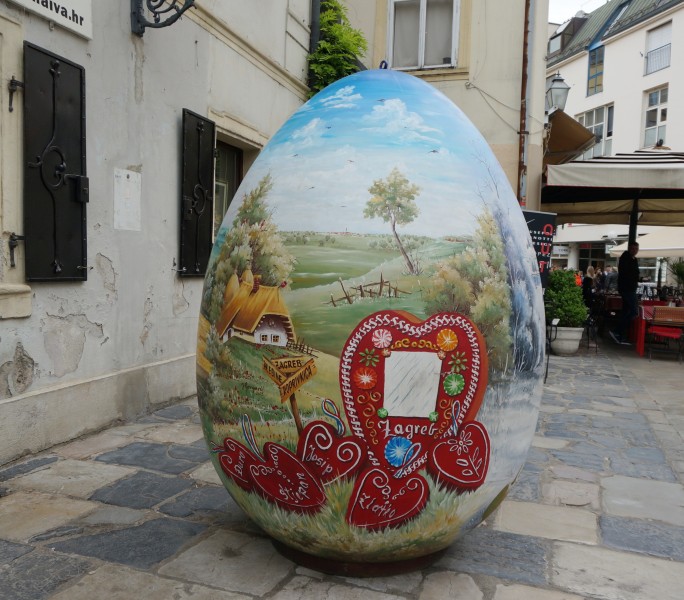 Egg Naive Art in Zagreb, Croatia
