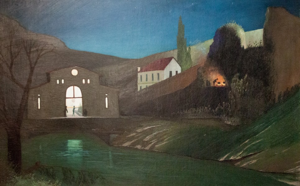 Electricity Works of Jajce at Night