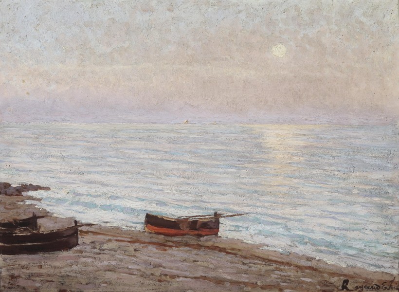 Enrico Reycend Ultima luce sul mare 1905