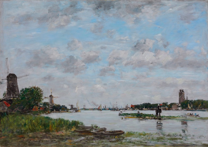 Eugène Boudin - La Meuse à Dordrecht (1884)