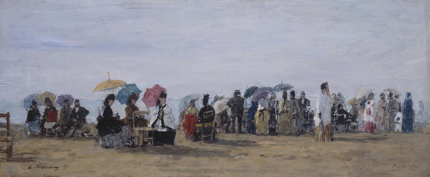Eugène Boudin - Scène de plage à Trouville, 1871