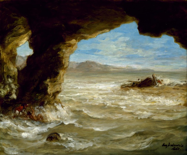 Eugène Delacroix - Shipwreck on the Coast - Google Art Project