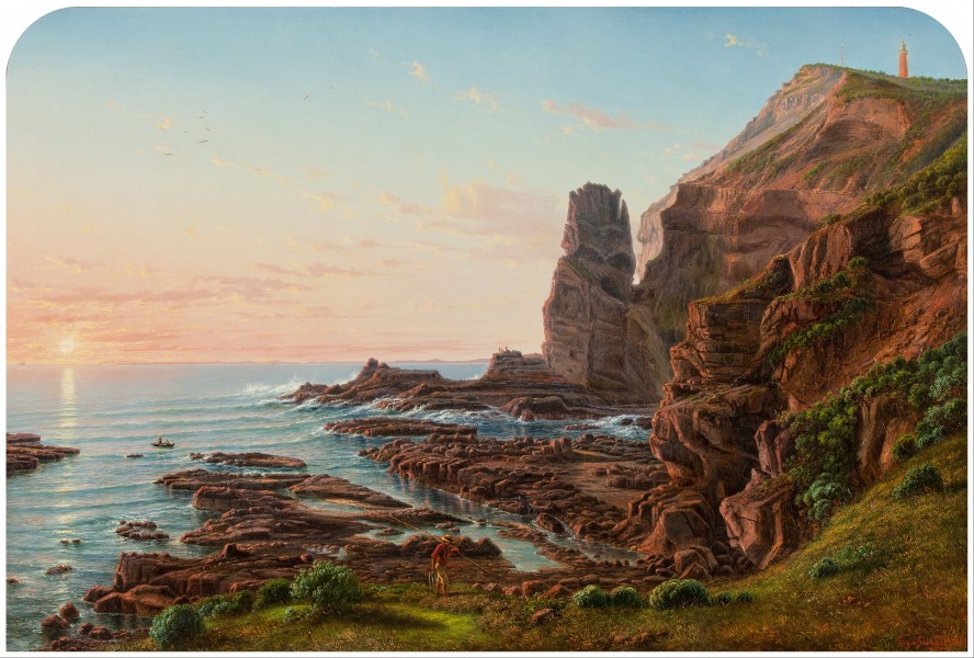 Eugene von GUÉRard - Castle Rock, Cape Schanck - Google Art Project