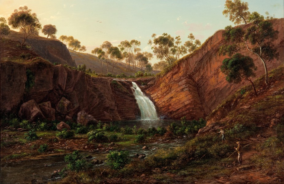 Eugene von GUÉRard - Waterfall on the Clyde River, Tasmania - Google Art Project