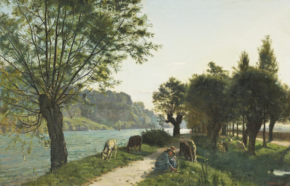 Ferdinand Hodler - Schafe am Sentier des Saules (1878)
