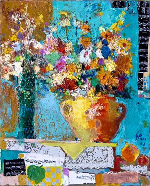 Flowers 1, oil, 2009, 28x22 inch
