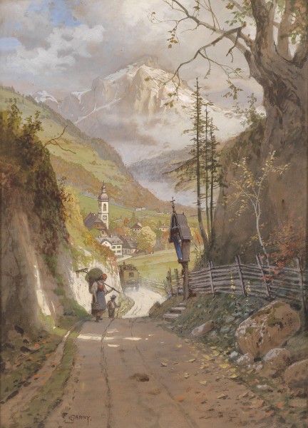 Georg Janny Blick auf Ramsau bei Berchtesgaden