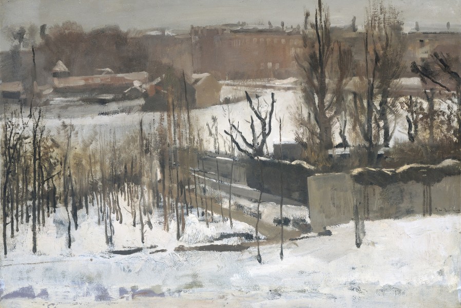 George Hendrik Breitner - Gezicht op het Oosterpark te Amsterdam in de sneeuw