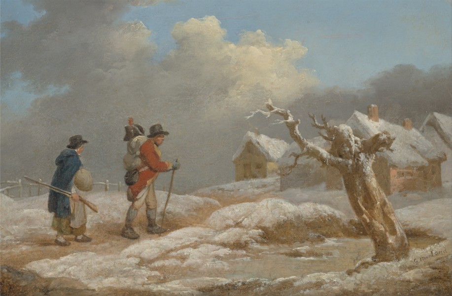 George Morland - A Soldier's Return - Google Art Project