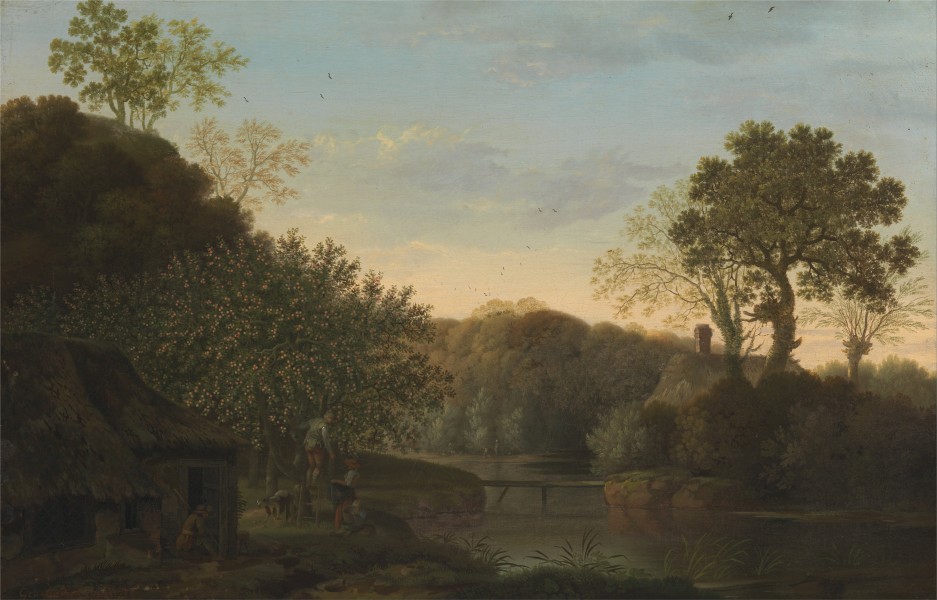 George Smith - An Autumn Landscape with Apple Pickers - Google Art Project
