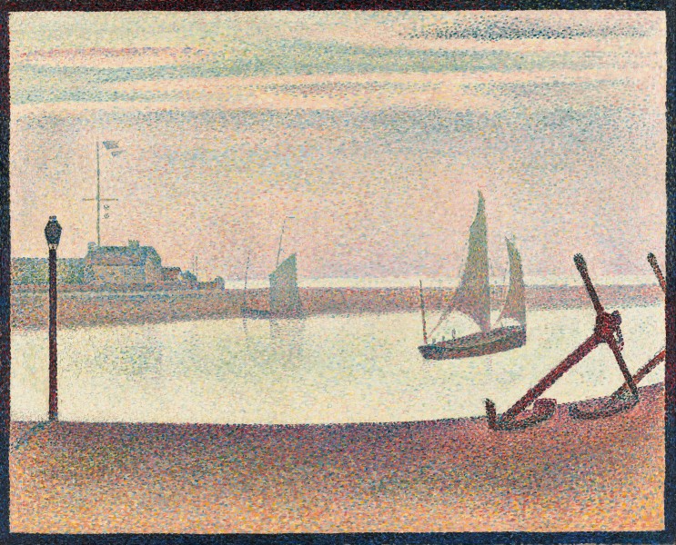 Georges-Pierre Seurat - The Channel at Gravelines, Evening - Google Art Project