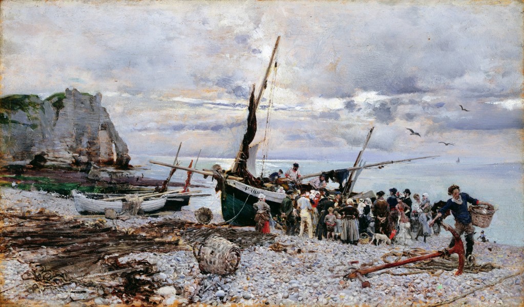 Giovanni Boldini - Le retour des bateaux de pêche, Étretat