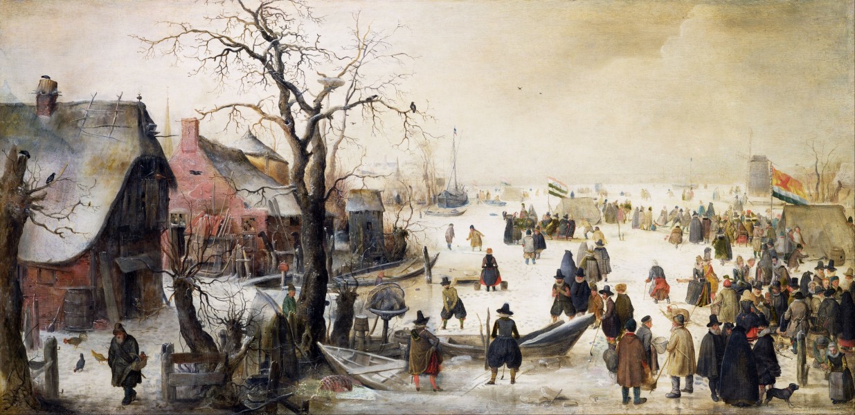 Hendrik Avercamp - Winter Scene on a Canal - Google Art Project