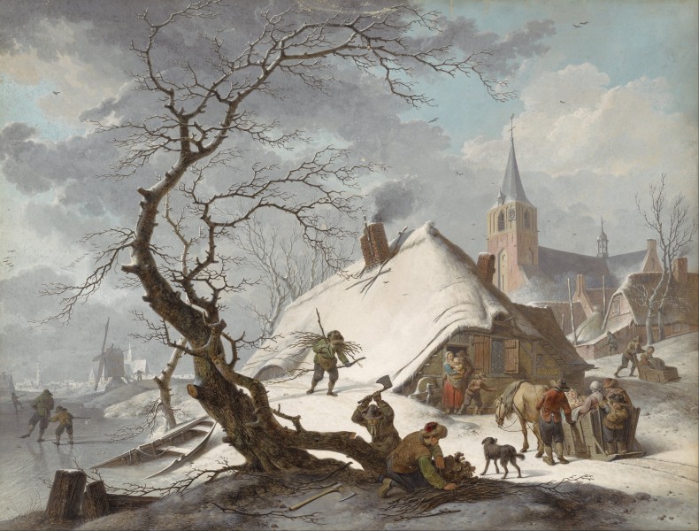 Hendrik Meyer - A Winter Scene - Google Art Project