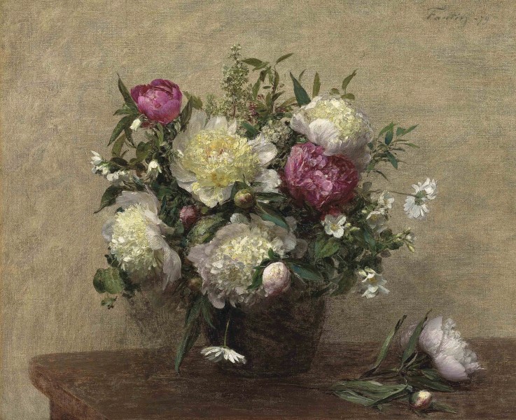 Henri Fantin-Latour - Vase de pivoines, 1879