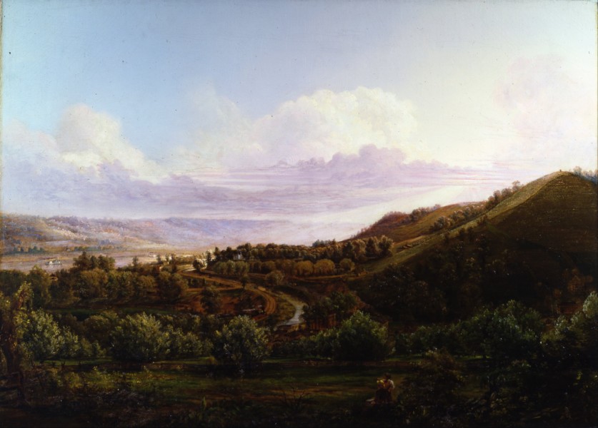 Henry Lovie - View of Bald Face Creek in the Ohio River Valley - Google Art Project