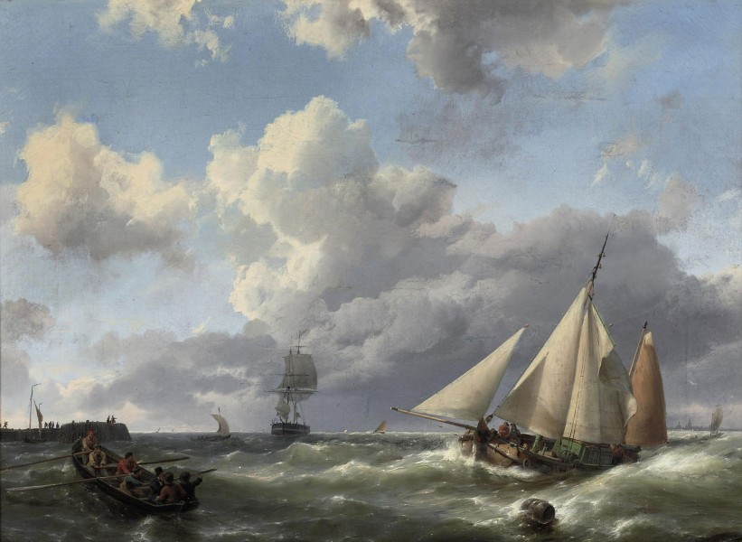 Hermanus Koekkoek (sr.) - Heading for the harbour